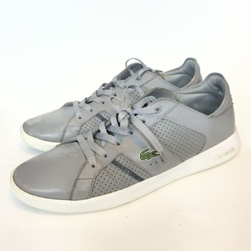 Lacoste Novas QT 7-35SPM0038276 Gray Lace Up Casual Sneakers Men 10.5 Thailand